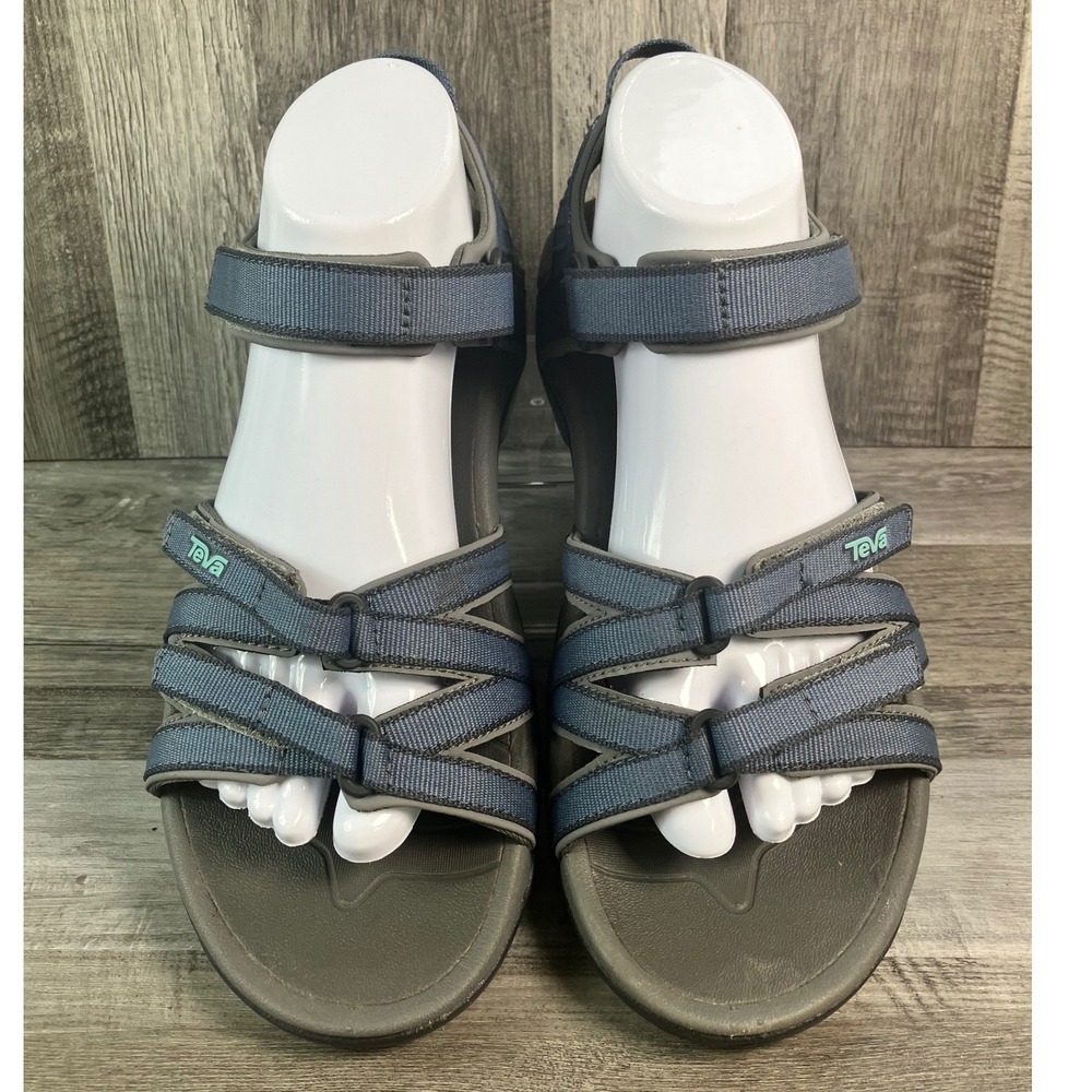 Teva Tirra Blue Grey Strappy Hiking Water Sandals Womens Size 9 S/N 4266 - Picture 3 of 7